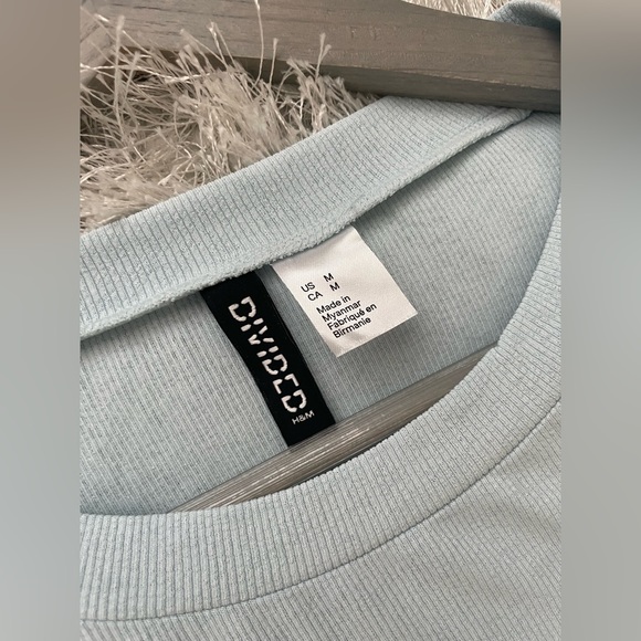 Short Sleeve Baby Blue Side Bow-Tie Mini Dress - Picture 5 of 5